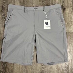 Graham Luxe Shorts Mens 38 Dark Grey Trace Golf 9" Performance GL40324 New